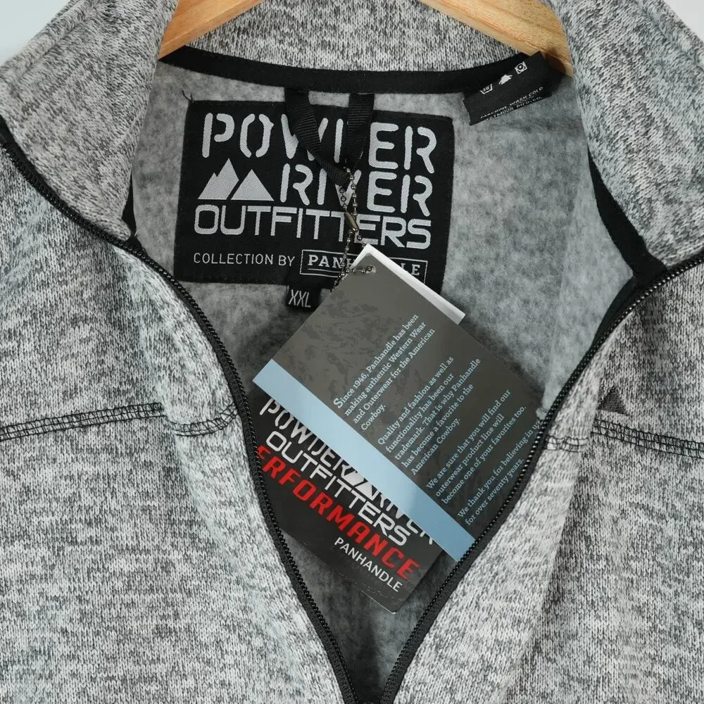 Powder River Outfitters Jacket Kids‎ XXL Knit Melange Gray Pullover DK92C01485